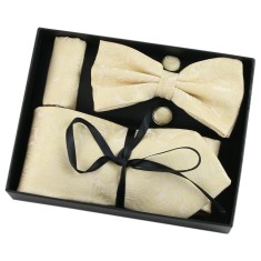 Set cadou pentru barbati 4 piese &ndash; Cravata/Papion/Butoni manseta/Batista