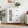 Gossi servanta, alb extralucios, 69,5x34x90 cm, lemn compozit