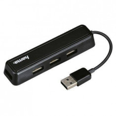 Hub USB Hama cu 4 porturi negru foto