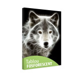 Tablou fosforescent Lup alb