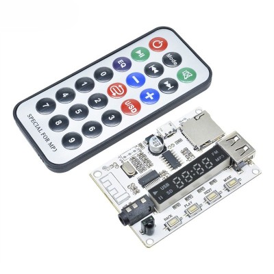 Modul decodor MP3 / WAV BLUETOOTH cu card microSD, USB, FM telecomanda (b.2681R) foto