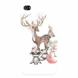 Husa silicon pentru Apple Iphone 4 / 4S, Foxs And Deer