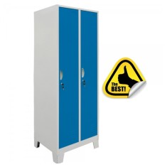 Vestiar metalic Premium cu picioare si 2 usi color Albastru 600x500x1920 mm (LxlxH), Neasamblat, PLUS