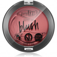 puroBIO Cosmetics Long-lasting Blush fard de obraz sub forma de pudra culoare 06 Cherry Blossom 5,2 g