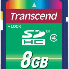 Card de memorie Transcend SDHC, 8GB, Clasa 4