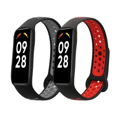 Set 2 Curele Kwmobile pentru Xiaomi Smart Band 8 Active, Multicolor, Silicon, KWM0000254D001C foto