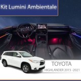 Lumini ambientale Toyota Highlander 2015-2021 set complet control telefon sau sistem original CarStore Technology