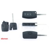Cumpara ieftin Carcasa Cheie Contact Pentru Ford Focus Mondeo, 3 Butoane, Cu Cheie, Akonen
