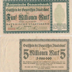 1923 (1 VIII), 5.000.000 mark (Grabowski BAY.220a) - Germania (München)!