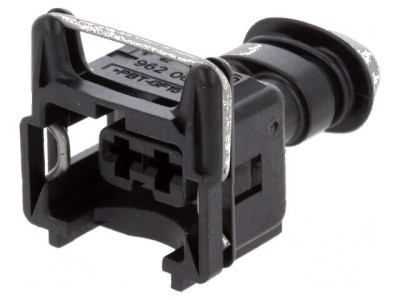 Conector automotive mufa mamă JPT cablu PIN 2 neagră foto
