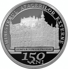 Monedă Argint - 150 de ani de la &amp;icirc;nfiinţarea Ministerului Afacerilor Externe foto