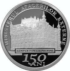 Moneda Argint - 150 de ani de la infiintarea Ministerului Afacerilor Externe foto
