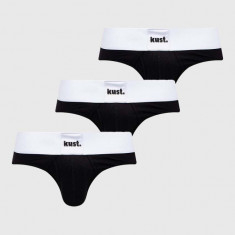 kust. slip din bumbac 3-pack culoarea negru