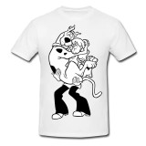Tricou &quot; Scooby-Doo si Shaggy, alb - negru &quot;
