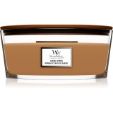 Woodwick Santal Myrrh lum&acirc;nare parfumată cu fitil din lemn (hearthwick) 453,6 g