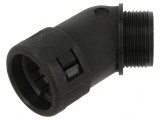 Conectori &icirc;n unghi 45&deg; filet metric poliamidă 6