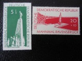 DDR-MONUMENTUL DIN LAGARUL RAVENSBRUCK-SERIE COMPLETA-NESTAMPILATE, Nestampilat