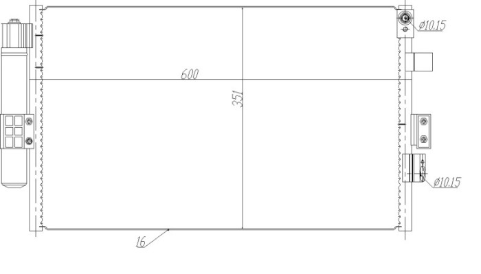 NRF 350464 EASY FIT Condensator, climatizare