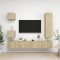 vidaXL Set de dulapuri TV, 5 piese, stejar sonoma, lemn prelucrat 3079012
