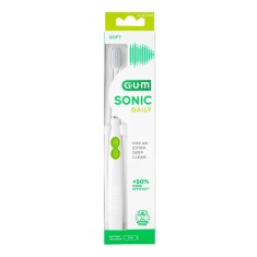 Periuta de Dinti, Gum, Sonic, Autonomie 240h, 12.000 Vibratii, Peri Ultra-Moi, Culoare Alba