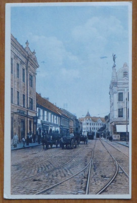 Carte postala necirculata interbelica , Timisoara , centrul , animatie foto