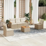 Gossi set canapele de gradina cu perne, 6 piese, bej, poliratan