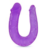 Dildouri duble - Crushious Problema Dubla Dildo cu Doua Capete Violet Pune Penetrarea Dubla pe Lista Ta de Dorinte