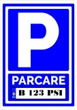 Semn de parcare personalizat