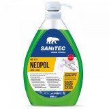Detergent lichid concentrat pentru spalarea manuala a vaselor, 1 litru, Neopol Lemon, Sanitec, 1271