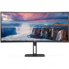 Monitor LED AOC CU34V5C/BK Curbat 34 inch UWQHD VA 4 ms 100 Hz USB-C FreeSync