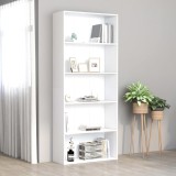 Cumpara ieftin Bibliotecă cu 5 rafturi, alb, 80x30x189 cm, lemn prelucrat
