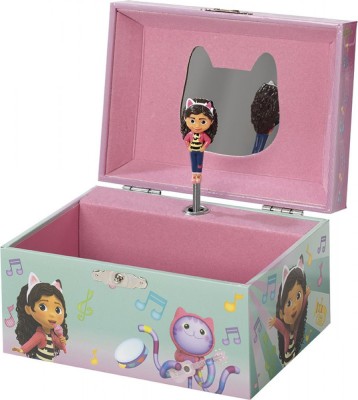 Cutie muzicala pentru bijuterii cu figurina Gabby Dollhouse si oglinda foto