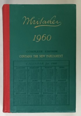 ALMANACK FOT THE YEAR OF OUR LORD , 1960 , COMPLETE EDITION , CONTAINS THE NEW PARLIAMENT foto