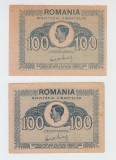 ROMANIA - LOT 2 x 100 LEI 1945 , MIHAI I , B1.183
