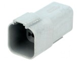 Conector cablu-cablu mufă tată AT PIN 6 gri IP67