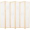 Paravan cameră, 6 panouri, crem, 240x170 x4 cm, material textil