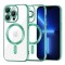 Husa MagSafe pentru Apple iPhone 13 Pro Max, Techsuit, Luxury Crystal, Verde Deschis