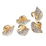 Set 5 brose martisor cu lebede aurii