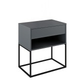 Cumpara ieftin Noptiera DTD grafit metal negru Arti 60x38,4x65 cm