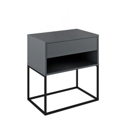 Noptiera DTD grafit metal negru Arti 60x38,4x65 cm