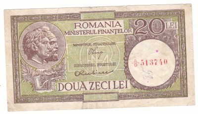 ROMANIA 20 lei 1947, 1948, 1950 Luca Rubicec Uzata foto