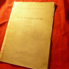 J.Byck - Texte romanesti vechi - Ed. 1930 Socec ,32 pag