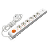 Prelungitor Mutlusan, cu intrerupator si led, 2 x USB, 3 m, 6 prize