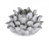 Cumpara ieftin Set 4 suporturi lumanari portelan albastru 17x10.5 cm