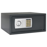 vidaXL Seif electronic digital gri &icirc;nchis 42x37x20 cm oțel