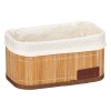 Coș Depozitare Bambus, 24x14x12 cm, Bej, Oem