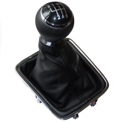 Nuca schimbator viteze cu manson AERZETIX, piele sintetica, cu un cadru, compatibil Volkswagen, Seat, 6 foto
