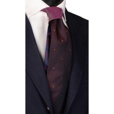 Cravată mătase cu nod &icirc;n contrast N2506 - model unicat