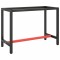 Cadru banc de lucru, negru mat/rosu mat, 110x50x79 cm, metal