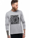 Cumpara ieftin Bluza barbati gri cu text negru - Straight Outta Mehedinti - L, THEICONIC